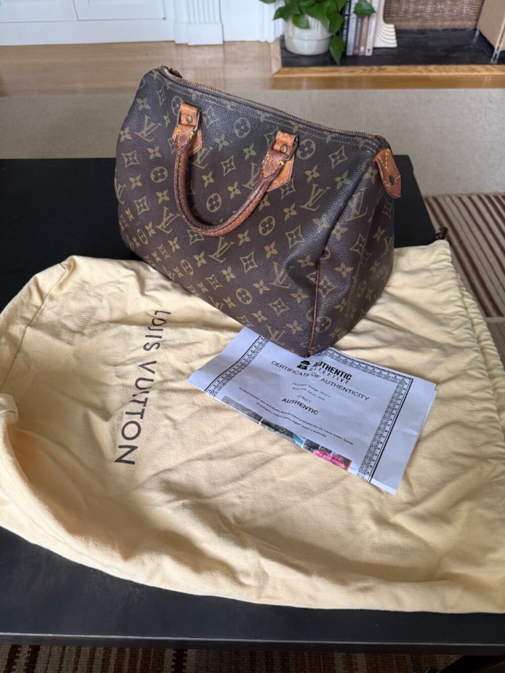 LOUIS VUITTON Speedy 30 Monogram Satchel Duffel Bag Vintage, free COA & twillies - Picture 2 of 16